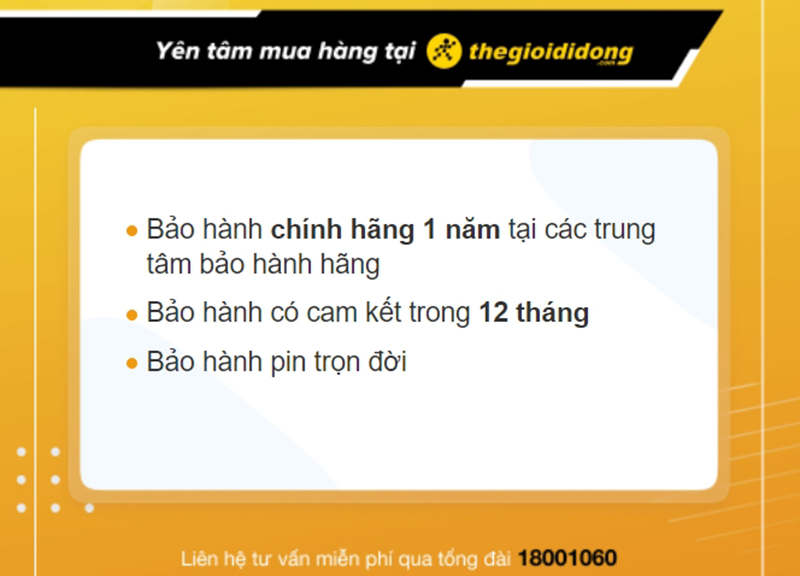 Bảo hành đồng hồ tại TGDĐ